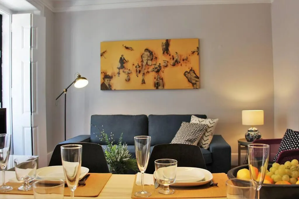 Sm1-Happy At Hip Pr.Real & Bair.Alto + Private Patio! Apartment Lisbon